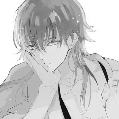 高品质黑白动漫男头图片(图97)