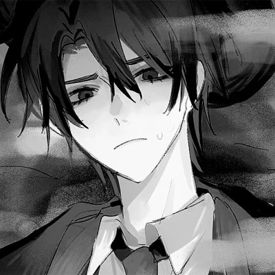 高品质黑白动漫男头图片(图91)