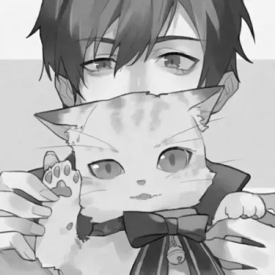 高品质黑白动漫男头图片(图73)