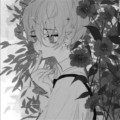 高品质黑白动漫男头图片(图54)