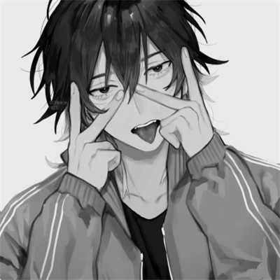 高质量黑白动漫男头(图101)