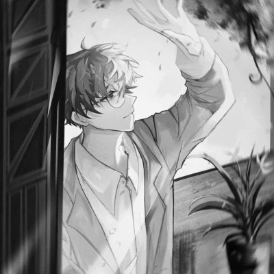 高品质黑白动漫男头图片(图61)