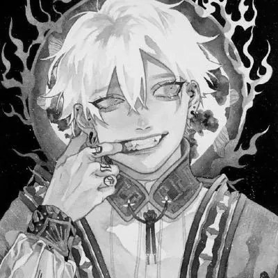 高质量黑白动漫男头(图106)