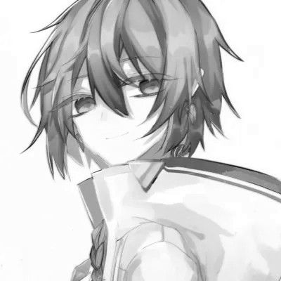 高品质黑白动漫男头图片(图87)