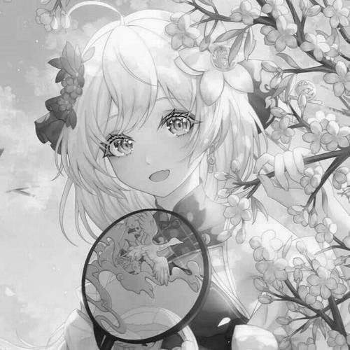 女生好看高清黑白古风头像图片(图104)