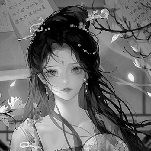 女生好看高清黑白古风头像图片(图91)