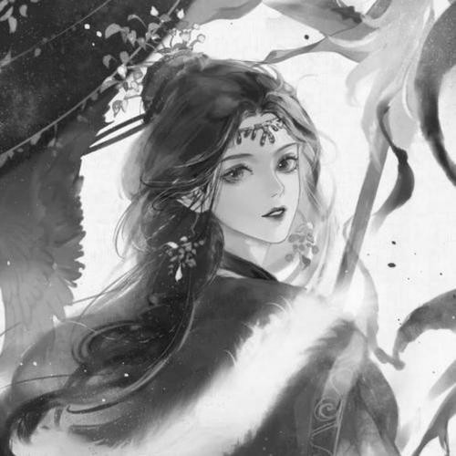 女生好看高清黑白古风头像图片(图105)