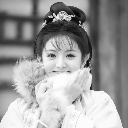 女生好看高清黑白古风头像图片(图88)