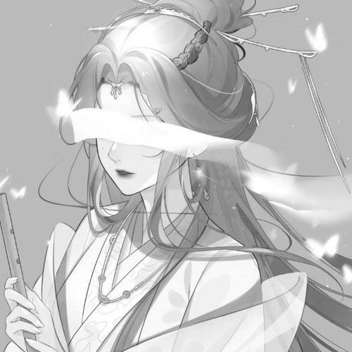 女生好看高清黑白古风头像图片(图90)
