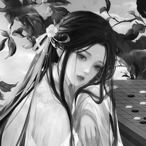 女生好看高清黑白古风头像图片(图109)