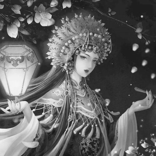 女生好看高清黑白古风头像图片(图79)