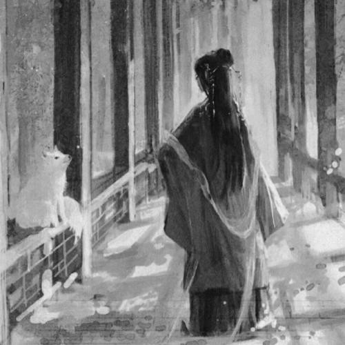女生好看高清黑白古风头像图片(图58)