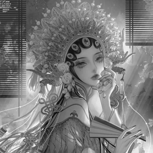 女生好看高清黑白古风头像图片(图94)