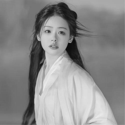 女生好看高清黑白古风头像图片(图52)