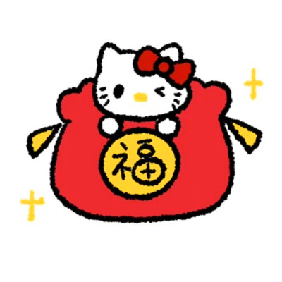 HelloKitty过年新年跨年可爱喜庆红色头像(图9)