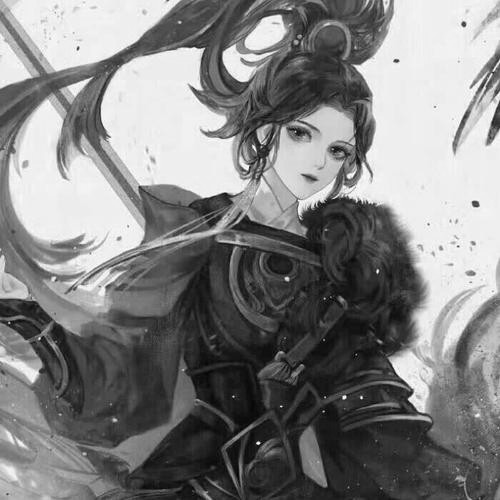 女生好看高清黑白古风头像图片(图89)