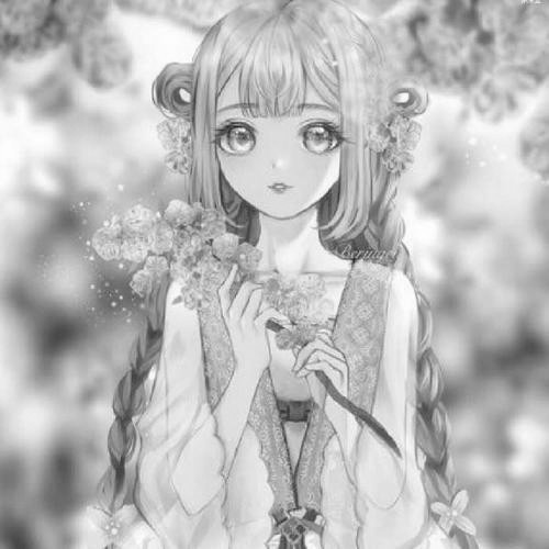 女生好看高清黑白古风头像图片(图82)