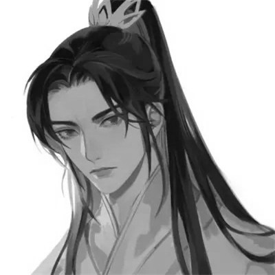 男生古风黑白帅哥头像图片(图96)