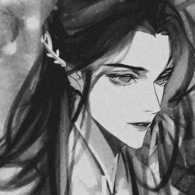 男生帅气古风黑白头像图片(图71)