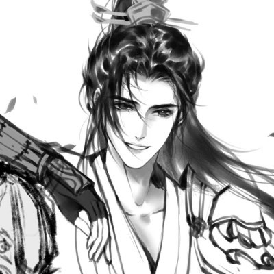 男生古风黑白帅哥头像图片(图80)