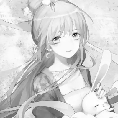 古代女子黑白古风头像(图100)