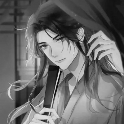 男生古风黑白帅哥头像图片(图86)