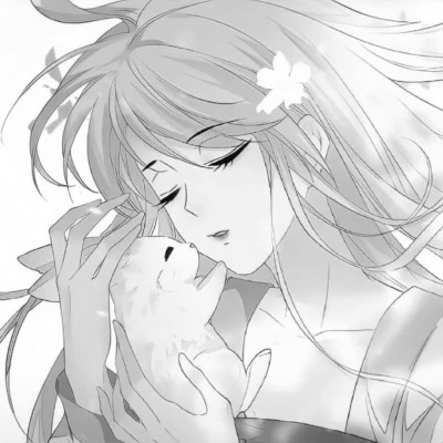 古代女子黑白古风头像(图84)