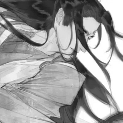 男生古风黑白帅哥头像图片(图53)