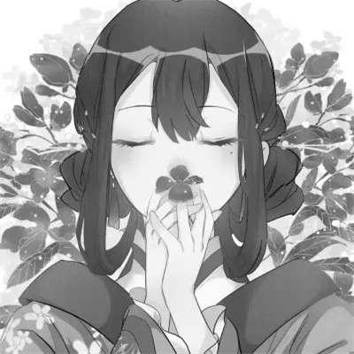 古代女子黑白古风头像(图75)