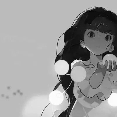 女生高质量黑白动漫头像图片(图67)