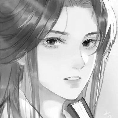 男生古风黑白帅哥头像图片(图92)