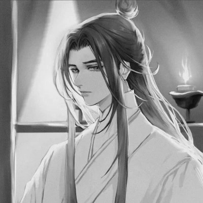 男生古风黑白帅哥头像图片(图74)