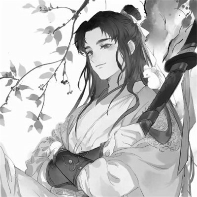 男生古风黑白帅哥头像图片(图72)