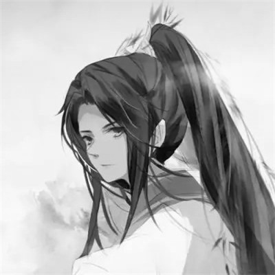 男生帅气古风黑白头像图片(图64)
