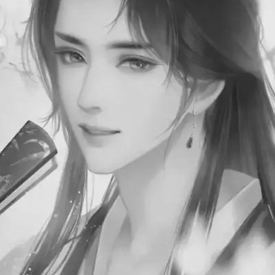 男生古风黑白帅哥头像图片(图94)