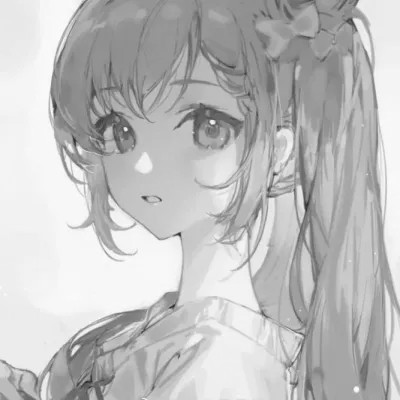 古代女子黑白古风头像(图77)