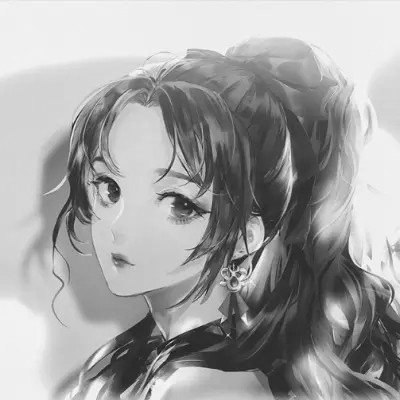 古代女子黑白古风头像(图98)