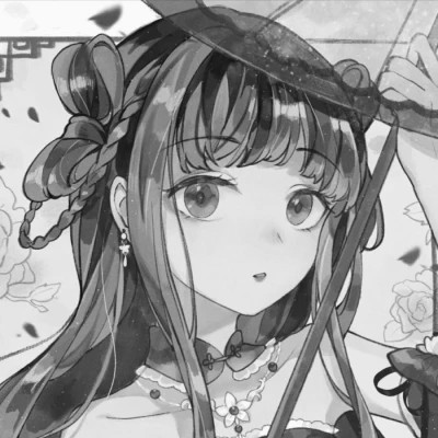 古代女子黑白古风头像(图88)