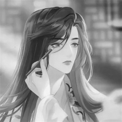 男生古风黑白帅哥头像图片(图37)