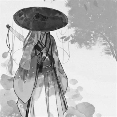 男生古风黑白帅哥头像图片(图87)