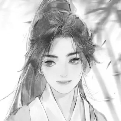 男生古风黑白帅哥头像图片(图85)
