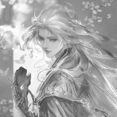 男生古风黑白帅哥头像图片(图42)