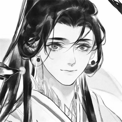 男生帅气古风黑白头像图片(图100)