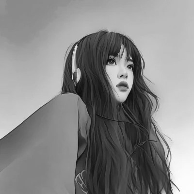 黑白系高清女真人头像(图44)