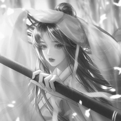 高质量黑白漫画女头(图53)
