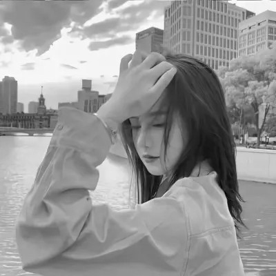 黑白系高清女真人头像(图17)