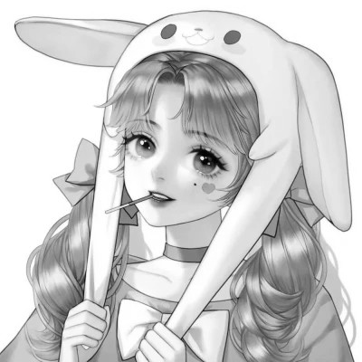 高质量黑白漫画女头(图42)