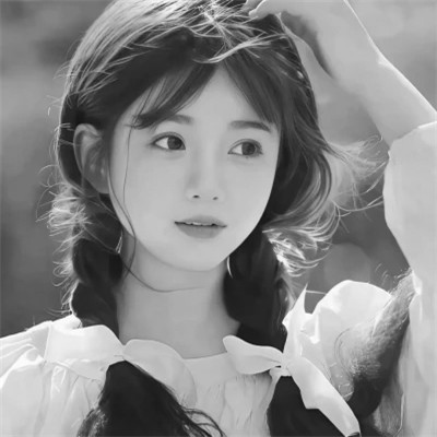 唯美黑白女生头像图片(图114)