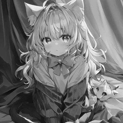 高质量黑白漫画女头(图75)