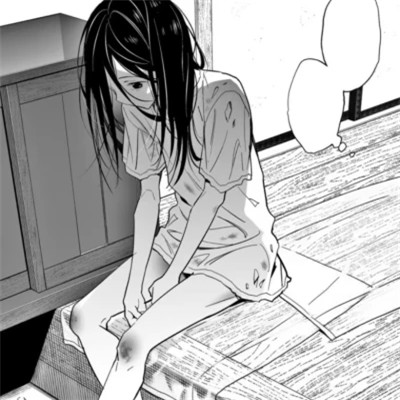 精选黑白动漫女生头像图片(图53)